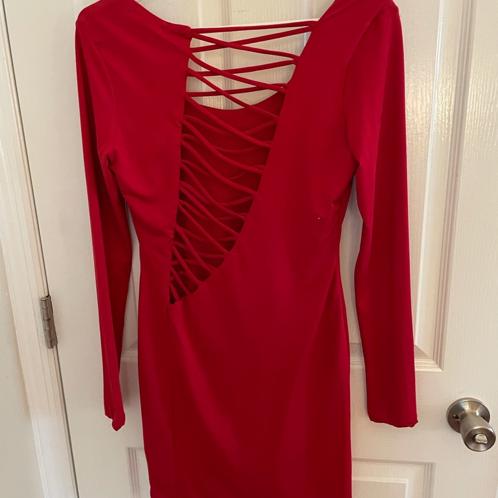 Red Mini Dress - Picture 2 of 2